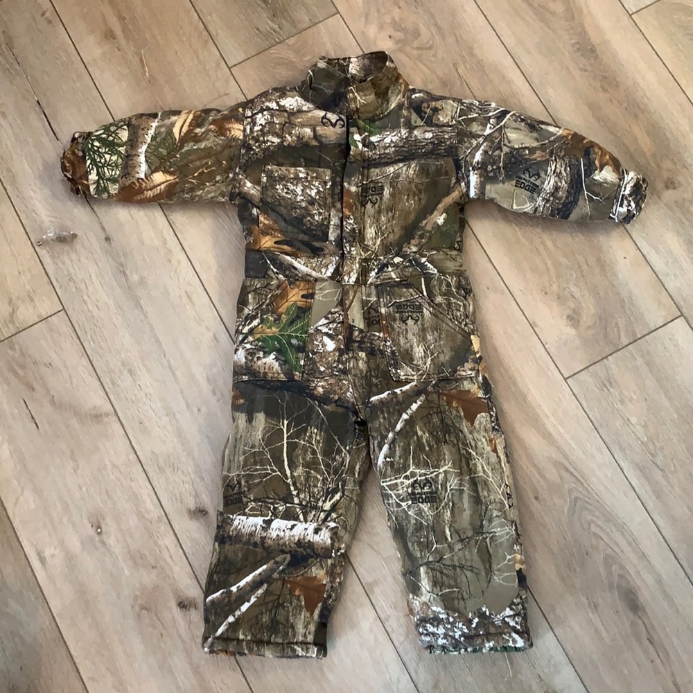 Real tree toddler outdoor wear/snow suit